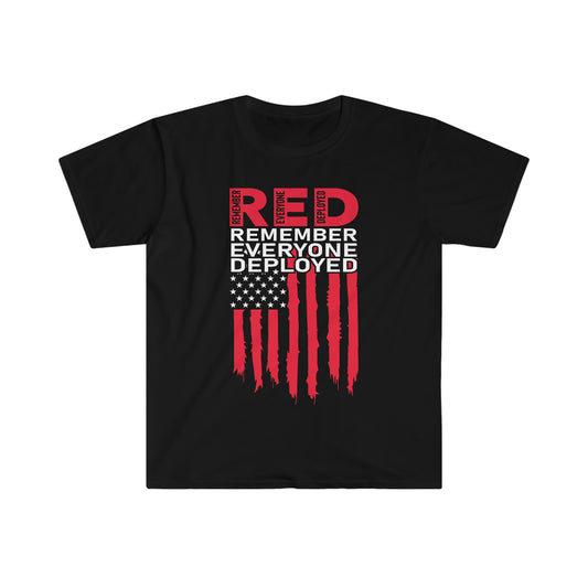 RED Short Sleeve Soft Black T-Shirt